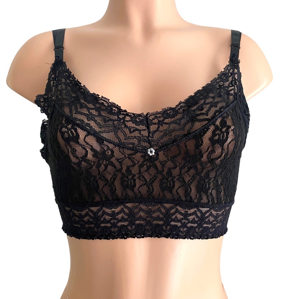 Vintage Kiki Black Lace Bralette One Size